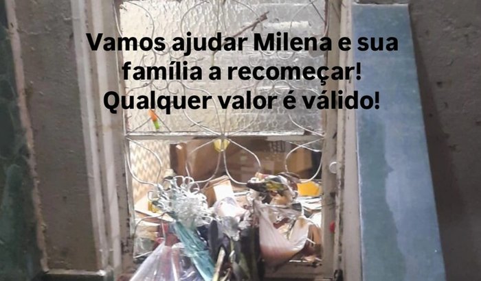 Vamos ajudar Milena e sua família a recomeçar!